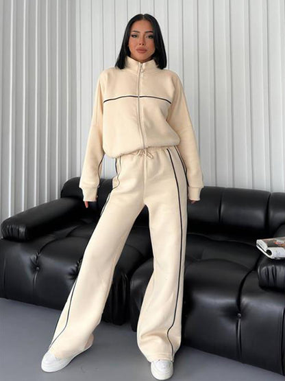 Amelia Suit Long Sleeve Half Turtleneck Cardigan Trousers