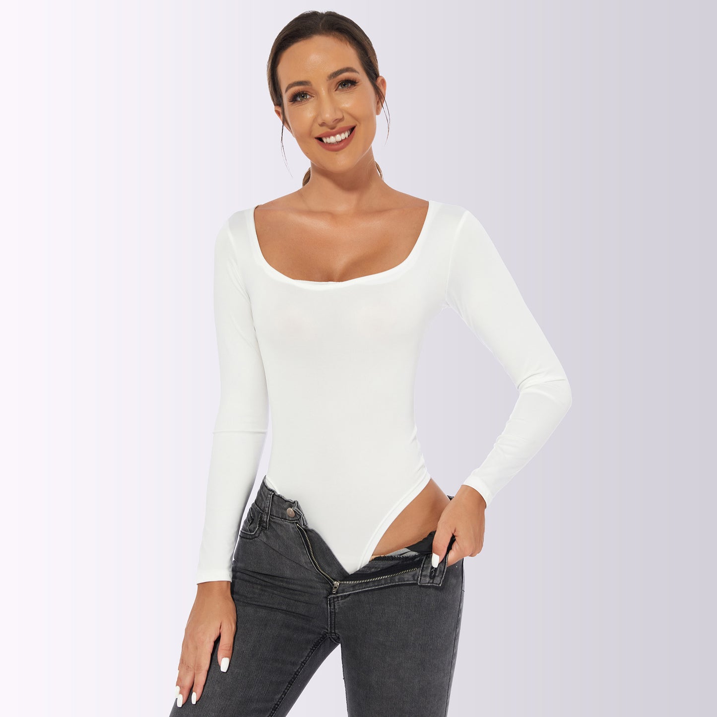 Amelia Long Sleeve Seamless Bodysuit