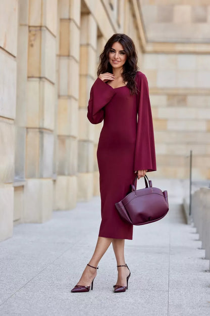 Amelia Square Neck Midi Dress