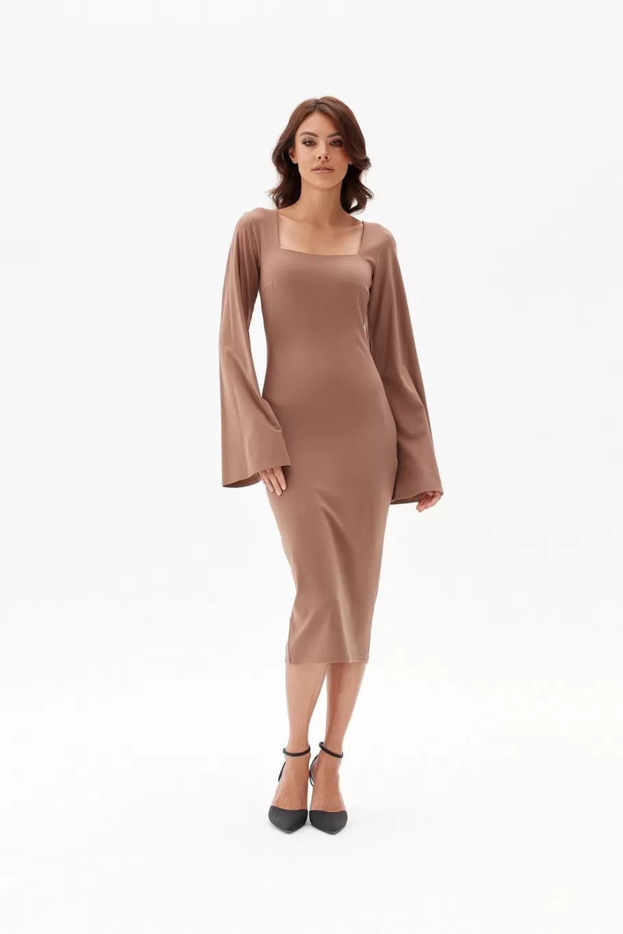 Amelia Square Neck Midi Dress