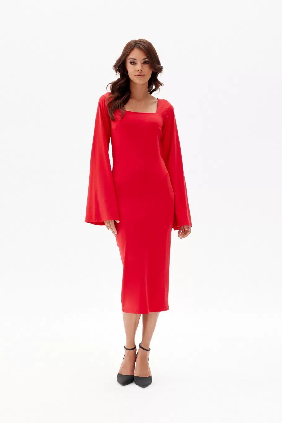 Amelia Square Neck Midi Dress