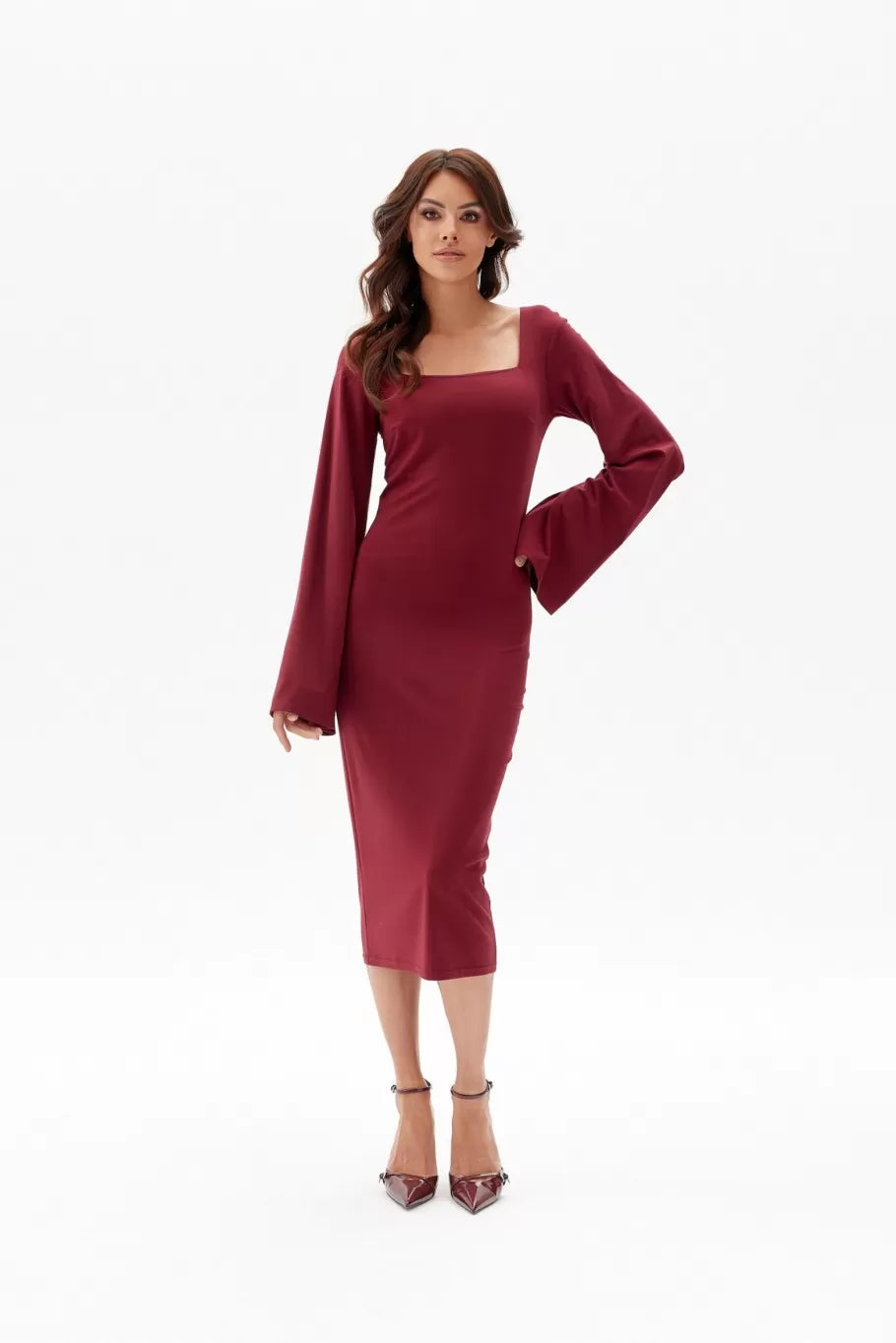 Amelia Square Neck Midi Dress