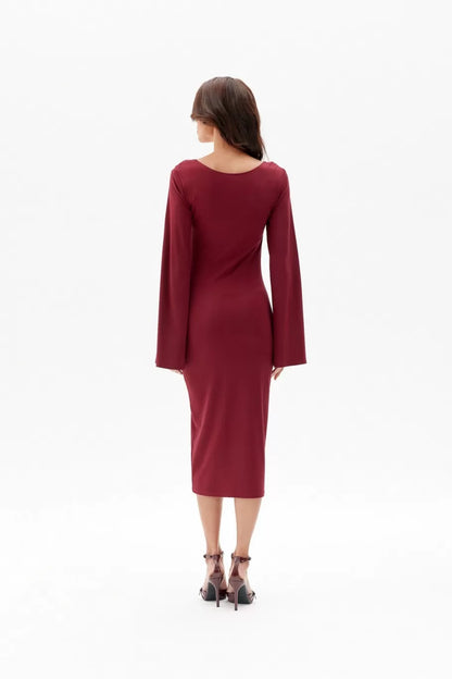 Amelia Square Neck Midi Dress