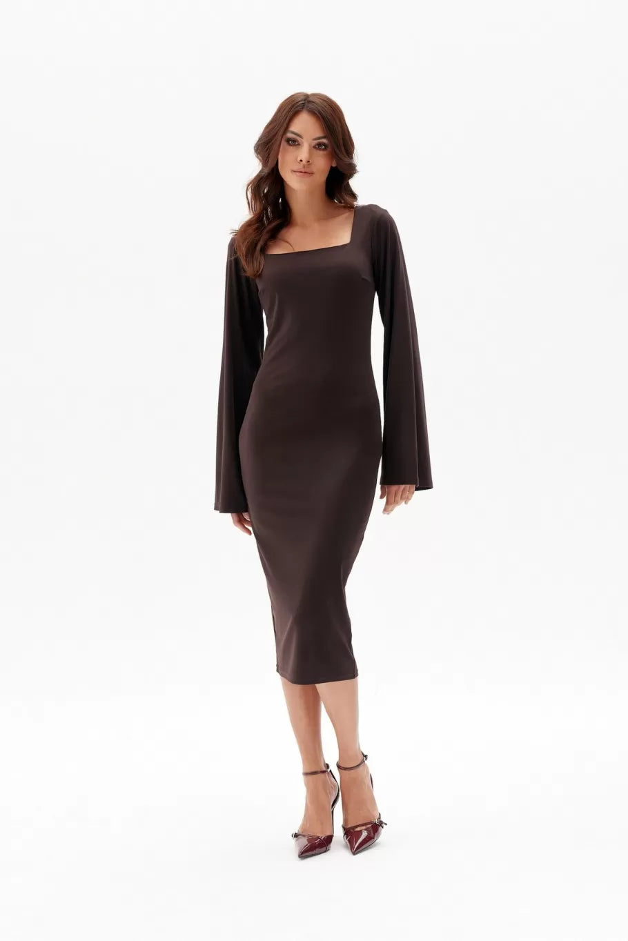 Amelia Square Neck Midi Dress