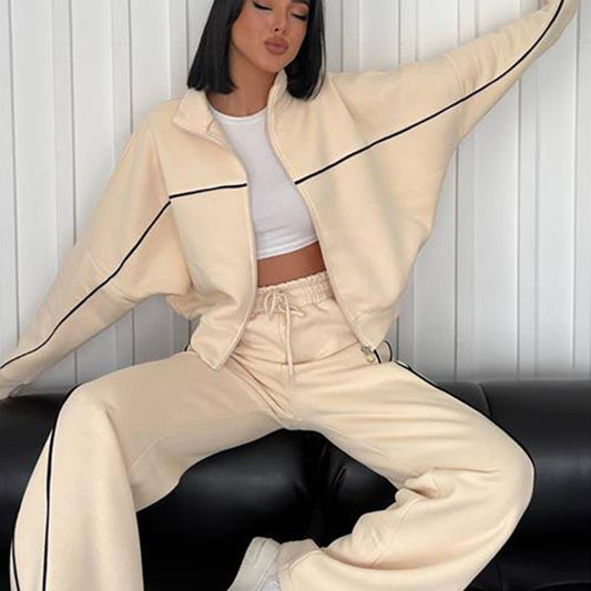 Amelia Suit Long Sleeve Half Turtleneck Cardigan Trousers