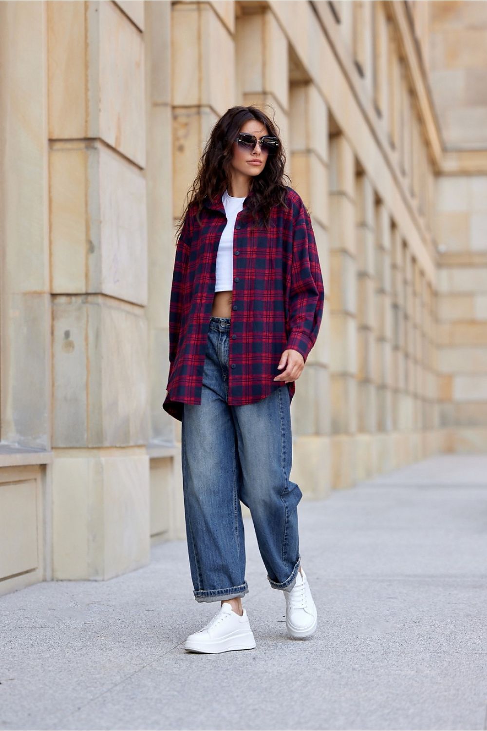 Amelia Checkered Oversize Shirt