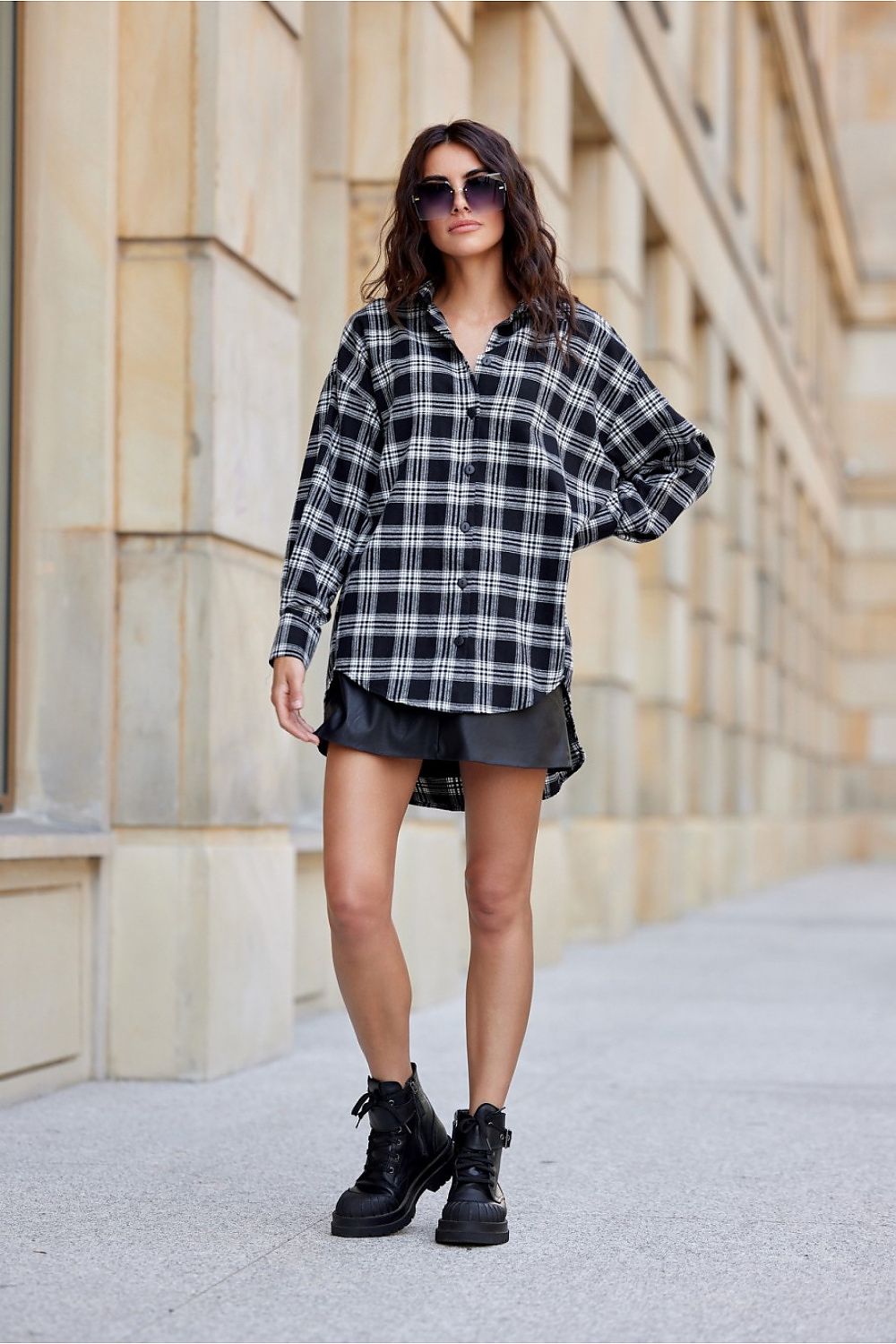 Amelia Checkered Oversize Shirt