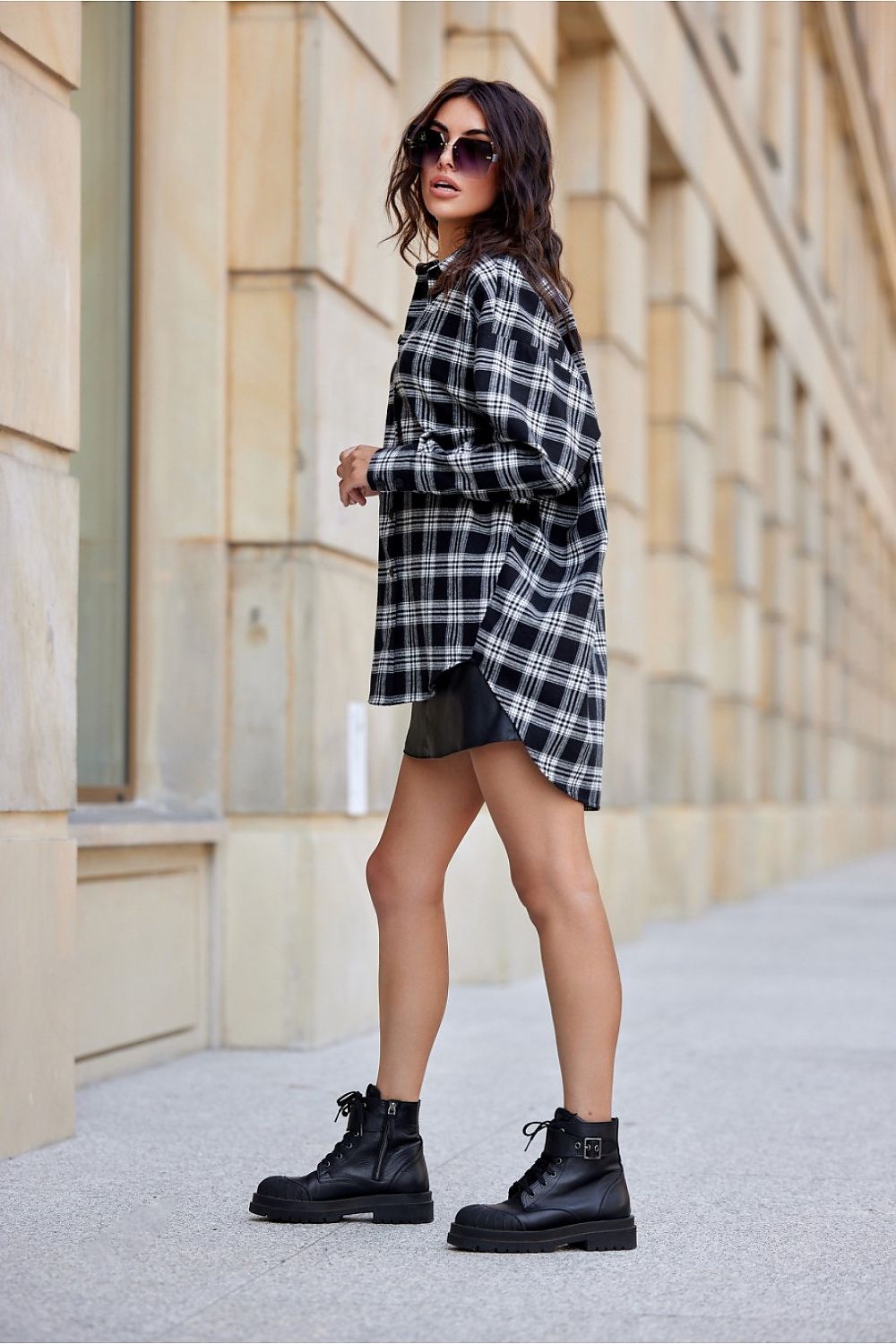 Amelia Checkered Oversize Shirt