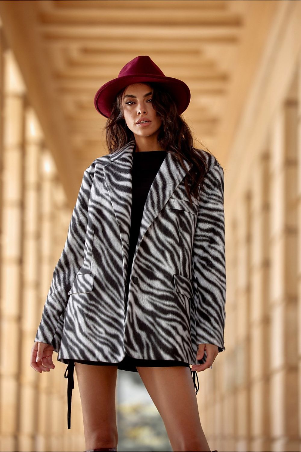 Amelia Oversized Zebra Blazer