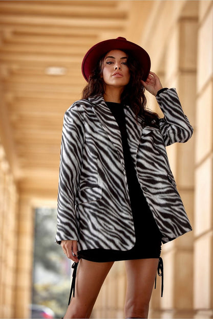 Amelia Oversized Zebra Blazer