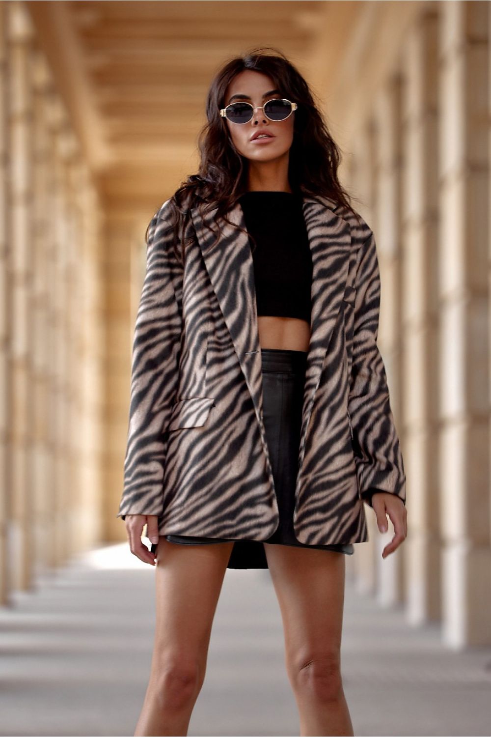 Amelia Oversized Zebra Blazer