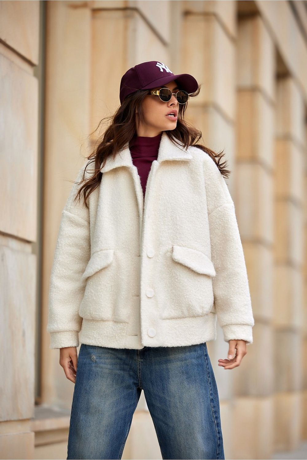 Amelia Sheepskin Oversize Jacket