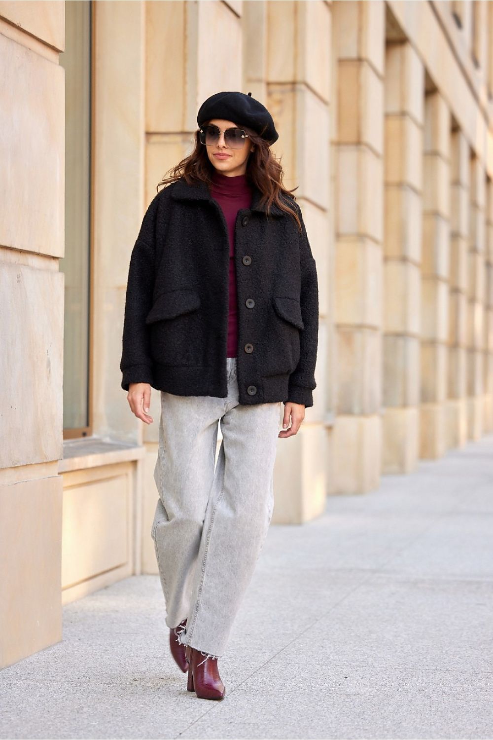 Amelia Sheepskin Oversize Jacket