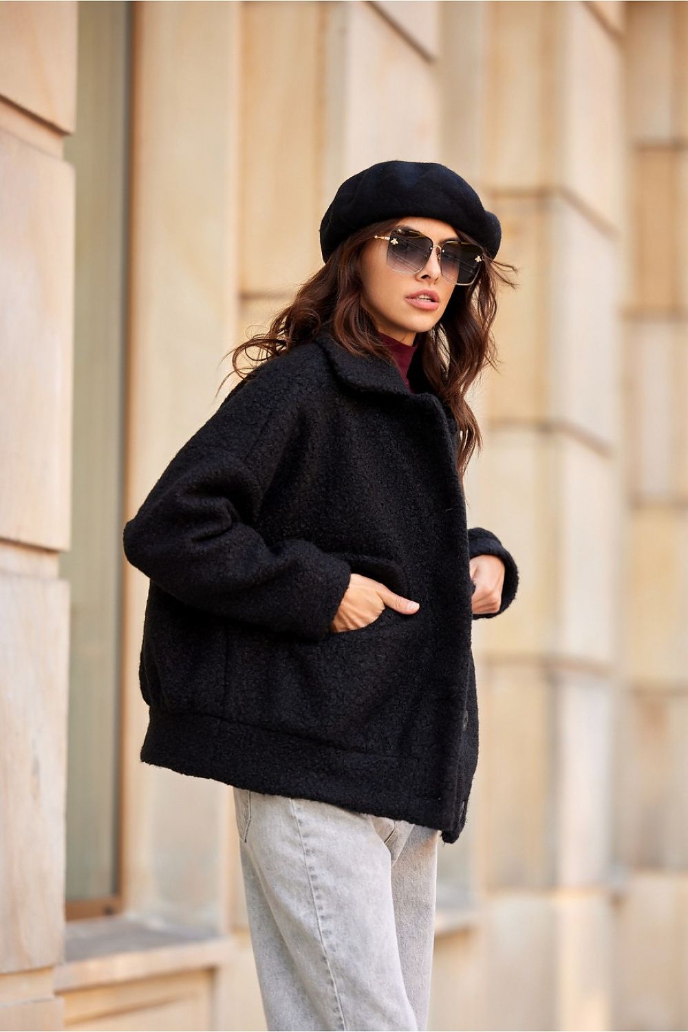 Amelia Sheepskin Oversize Jacket